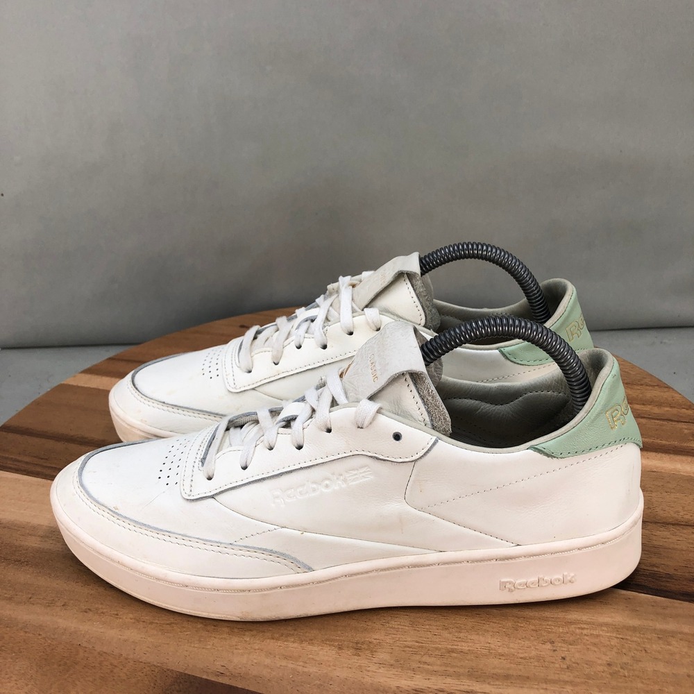 Reebok Club C 85 White Green Leather Sneakers Shoes Womens Size 9.5 - Picture 3 of 8